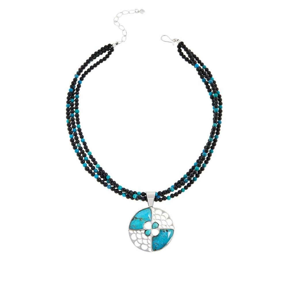 Jay King Gallery Collection Andean Blue Turquoise Pendant & Necklace 20"